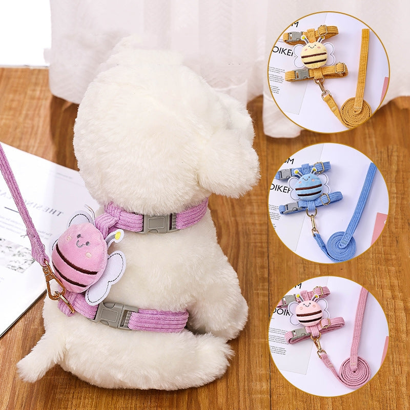 Vest-Style Dog Harness & Traction Rope