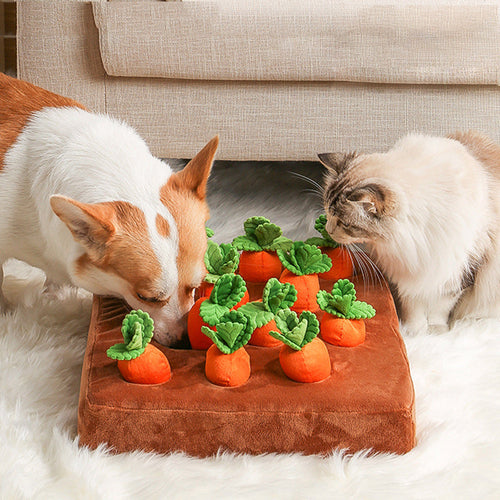 Carrot Plush Snuffle & Chew Toy for Dogs
