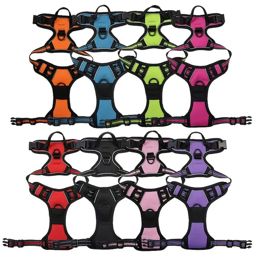 Adjustable Reflective Dog Harness with Handle