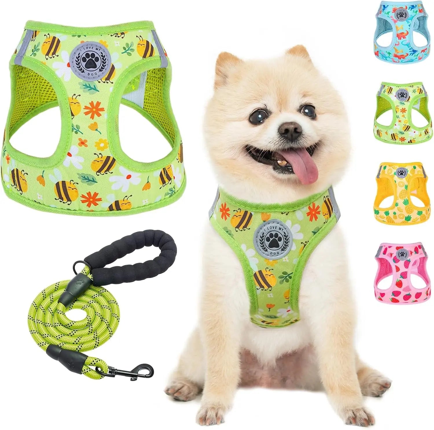 Step-In Dog Harness & Leash Set — Reflective No-Pull, XS–XL
