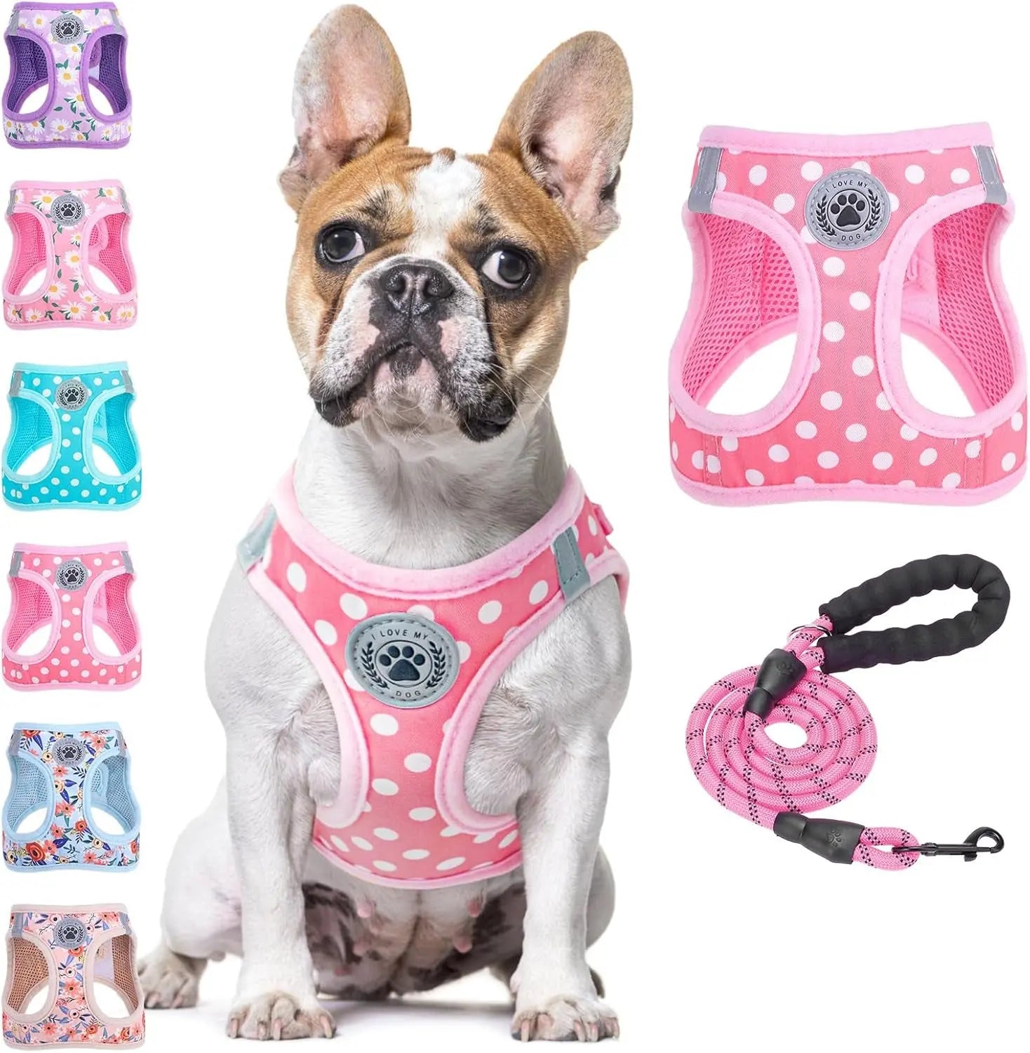 Step-In Dog Harness & Leash Set — Reflective No-Pull, XS–XL