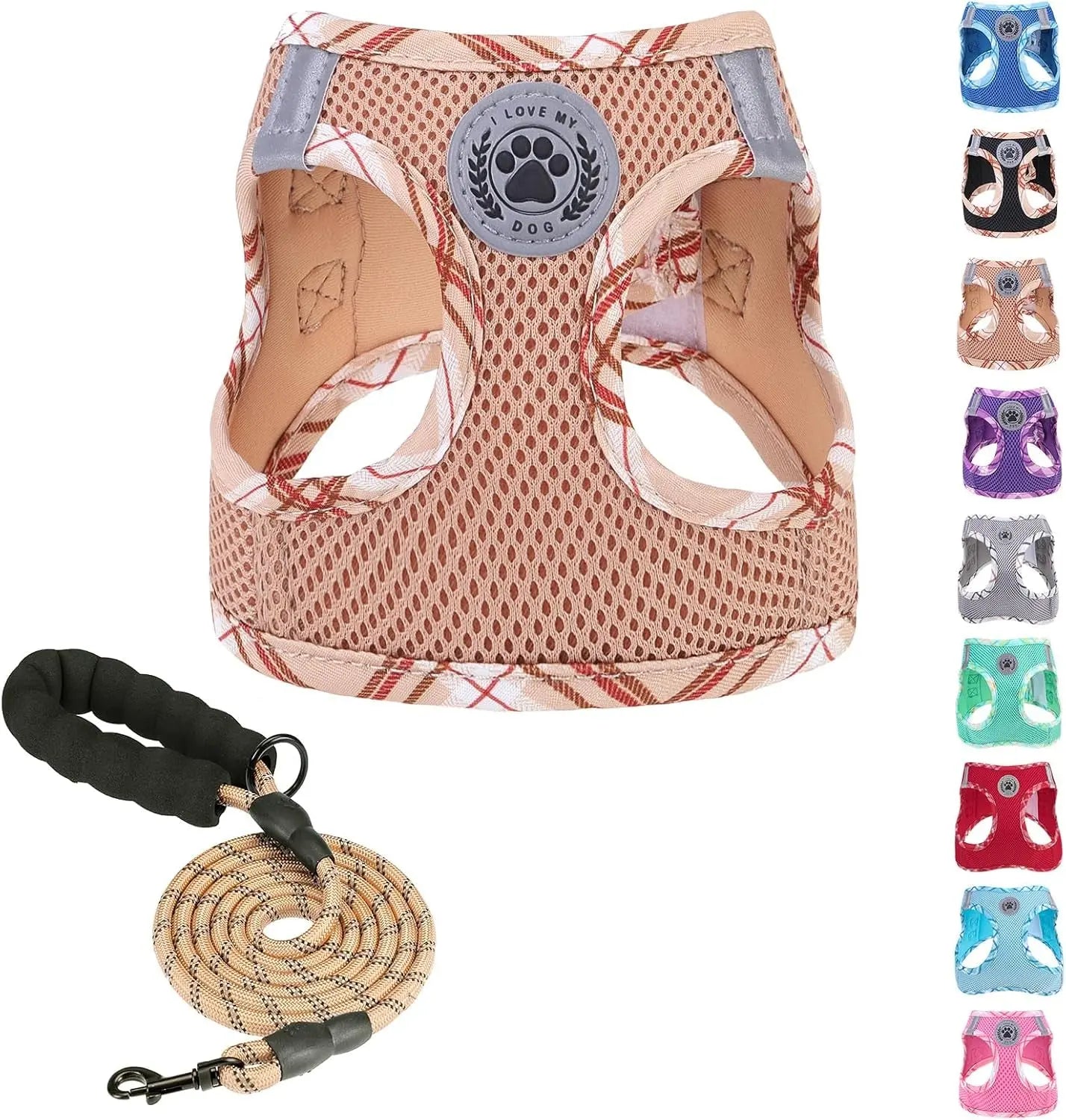 Step-In Dog Harness & Leash Set — Reflective No-Pull, XS–XL