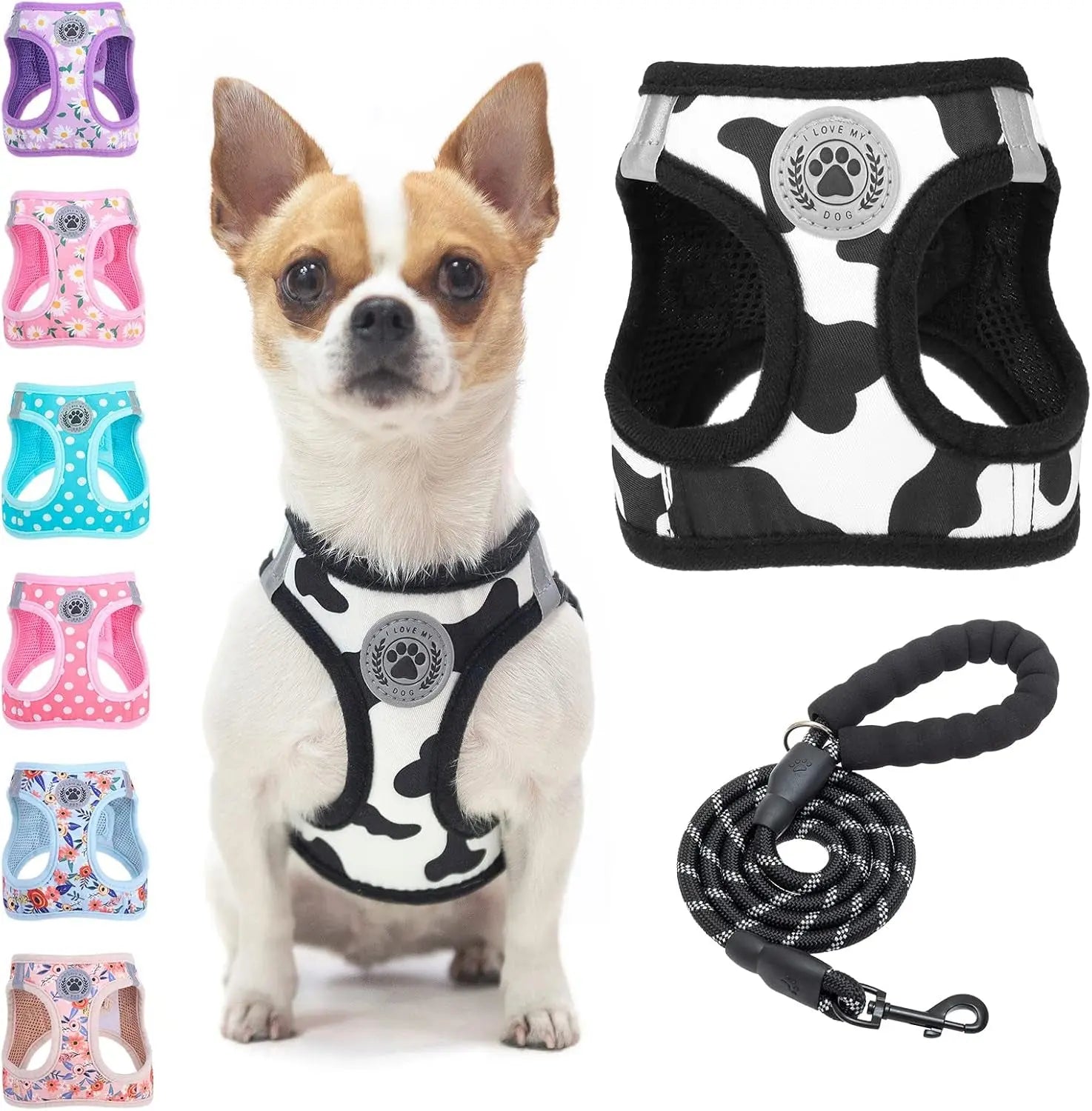 Step-In Dog Harness & Leash Set — Reflective No-Pull, XS–XL