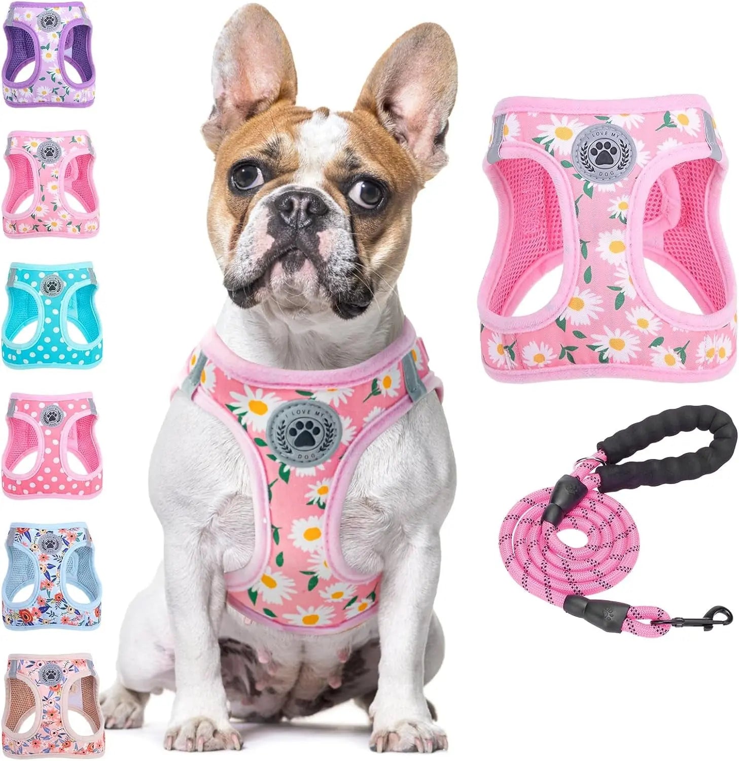 Step-In Dog Harness & Leash Set — Reflective No-Pull, XS–XL