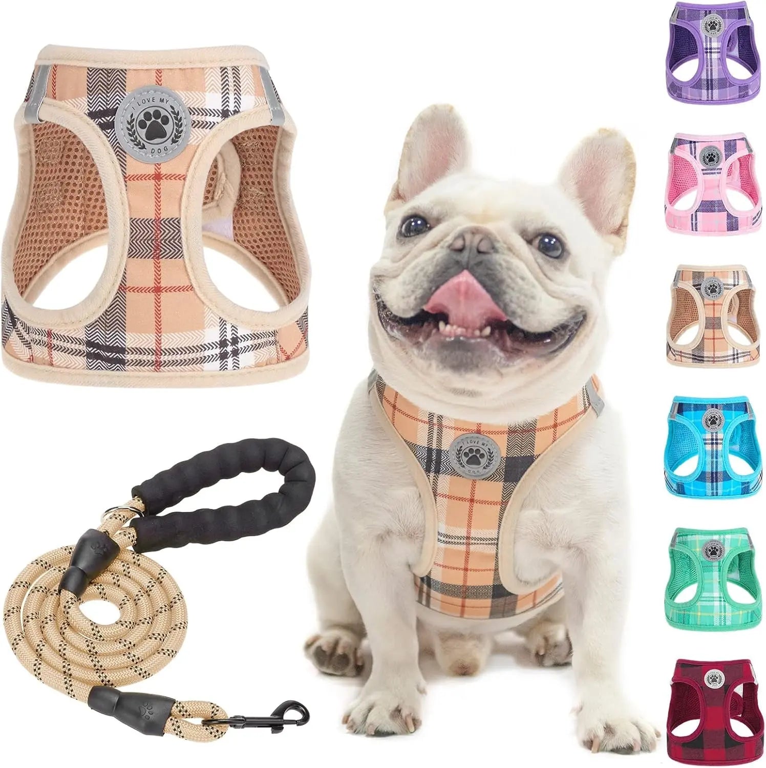 Step-In Dog Harness & Leash Set — Reflective No-Pull, XS–XL
