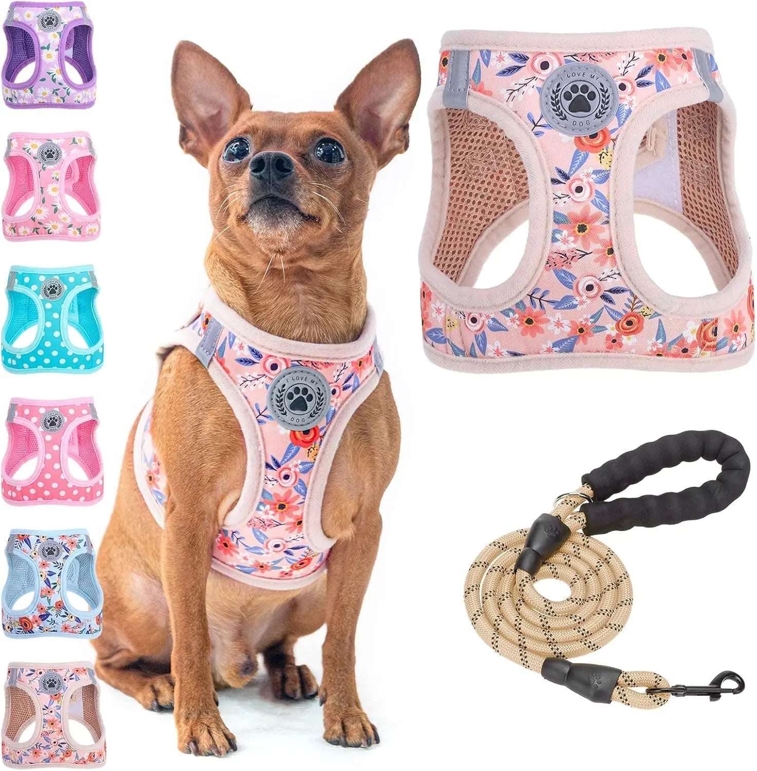 Step-In Dog Harness & Leash Set — Reflective No-Pull, XS–XL