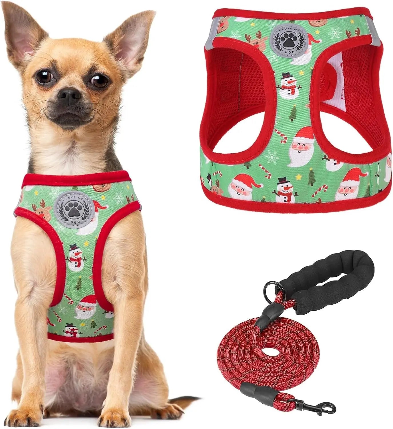Step-In Dog Harness & Leash Set — Reflective No-Pull, XS–XL