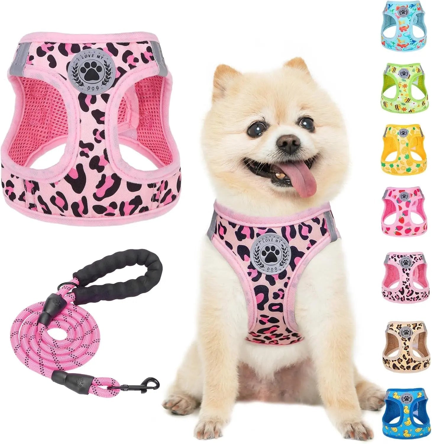 Step-In Dog Harness & Leash Set — Reflective No-Pull, XS–XL