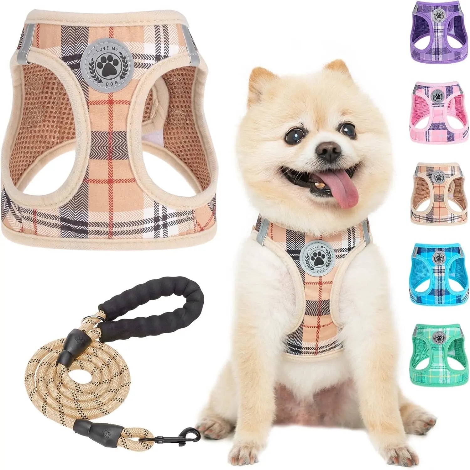 Step-In Dog Harness & Leash Set — Reflective No-Pull, XS–XL