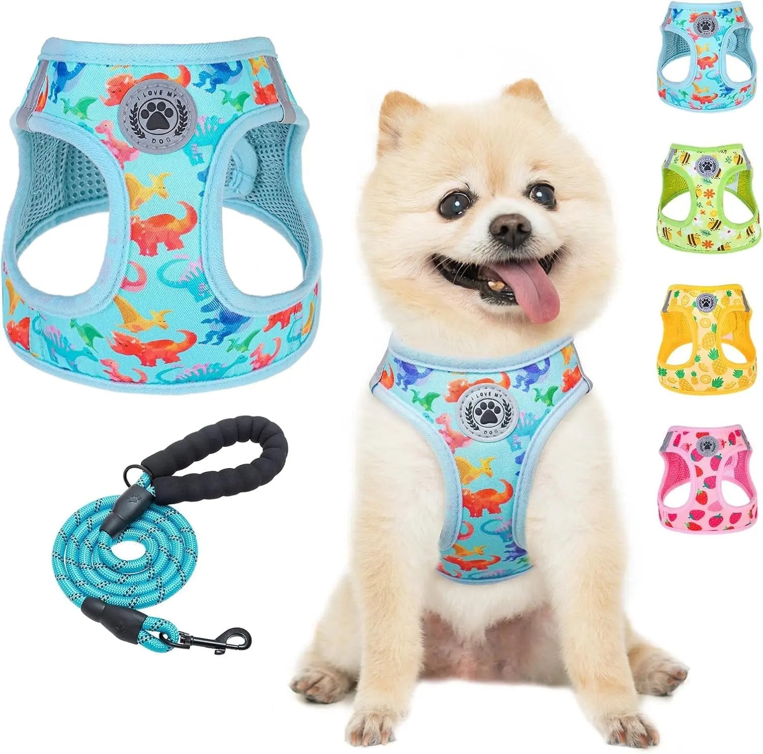 Step-In Dog Harness & Leash Set — Reflective No-Pull, XS–XL