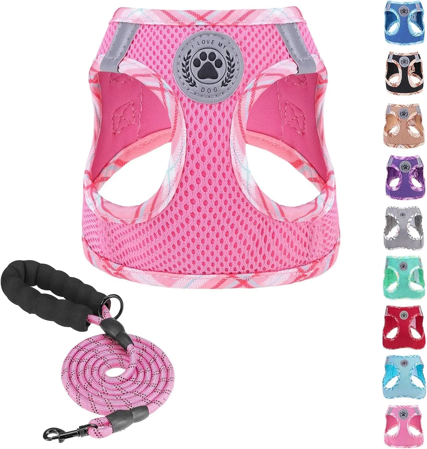 Step-In Dog Harness & Leash Set — Reflective No-Pull, XS–XL