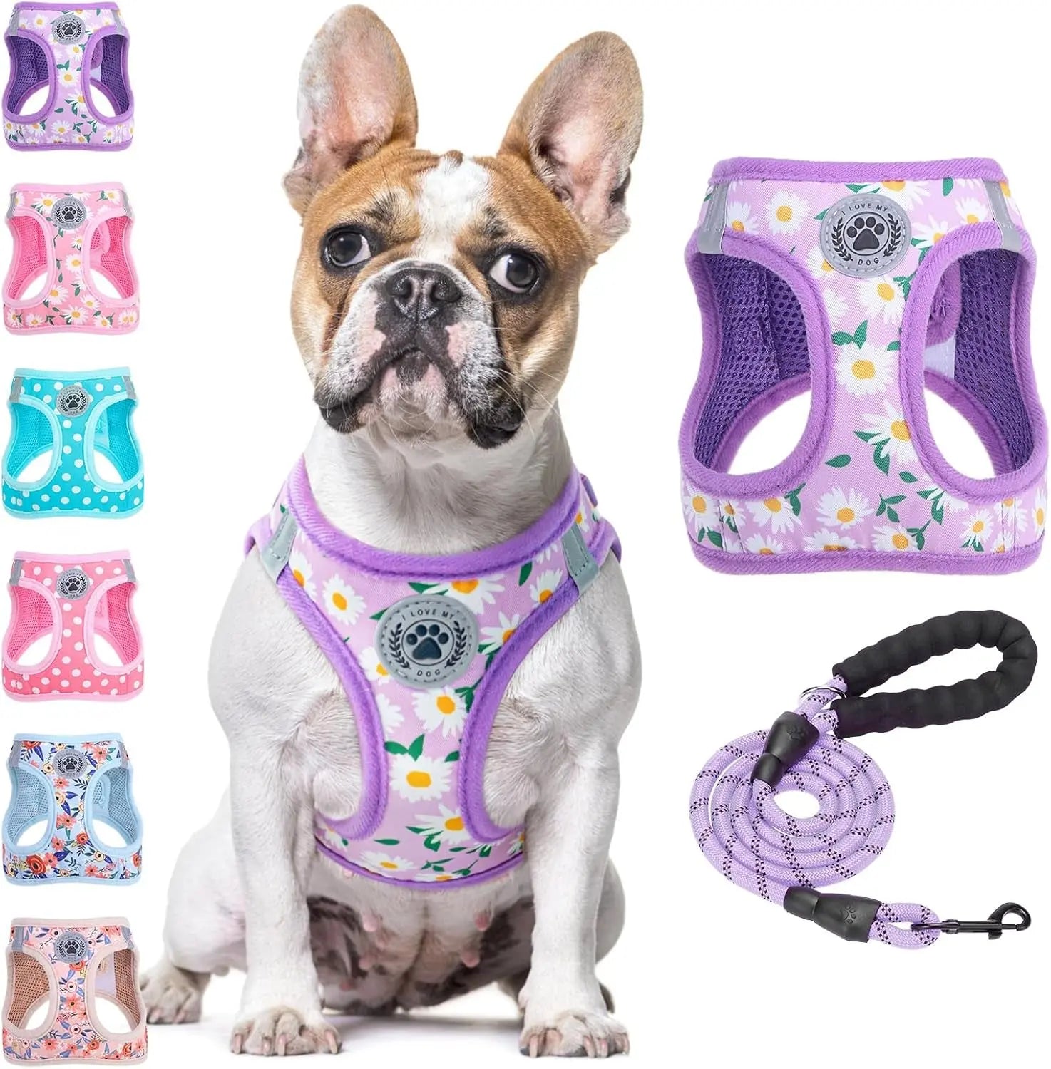 Step-In Dog Harness & Leash Set — Reflective No-Pull, XS–XL