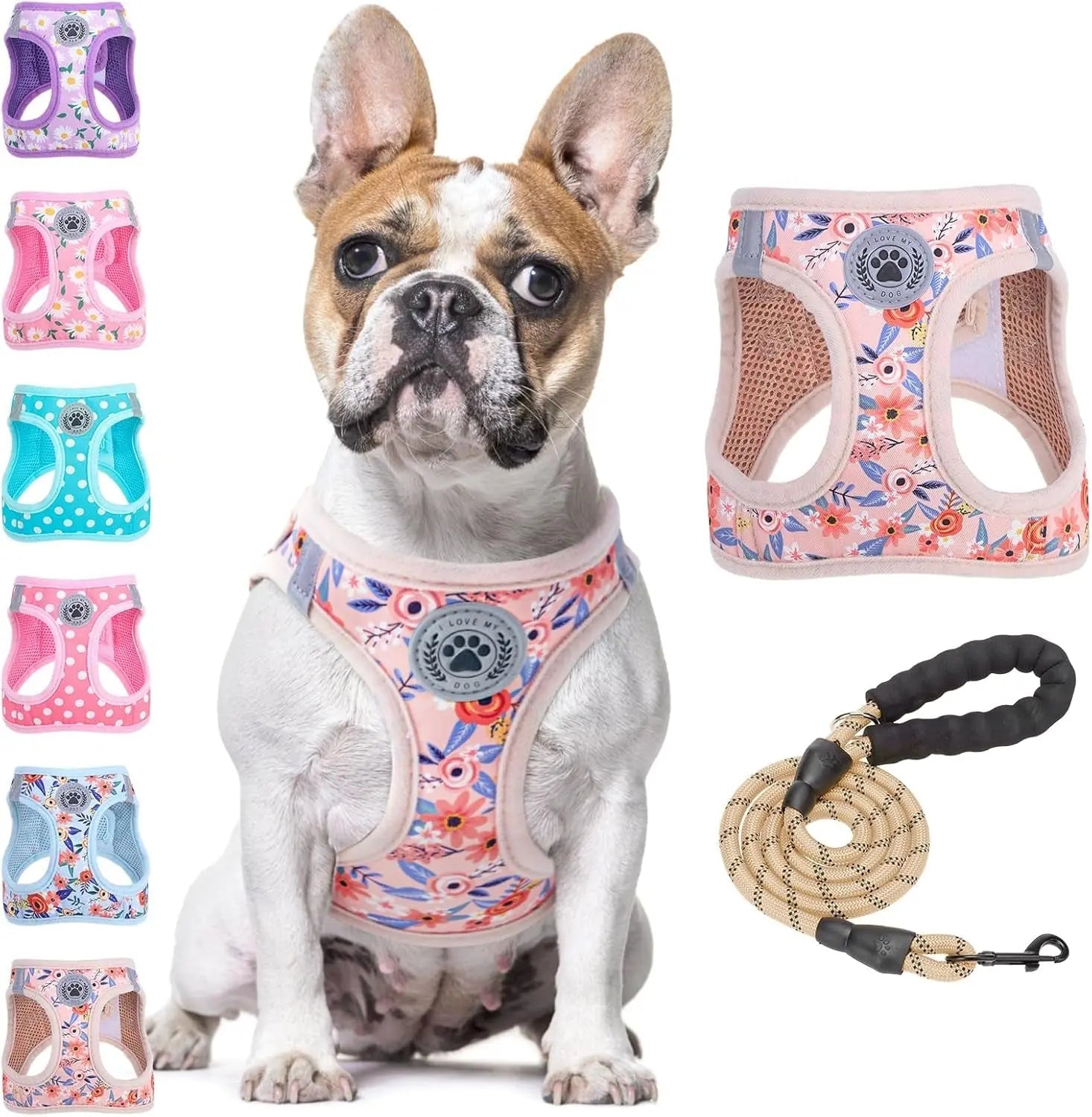 Step-In Dog Harness & Leash Set — Reflective No-Pull, XS–XL