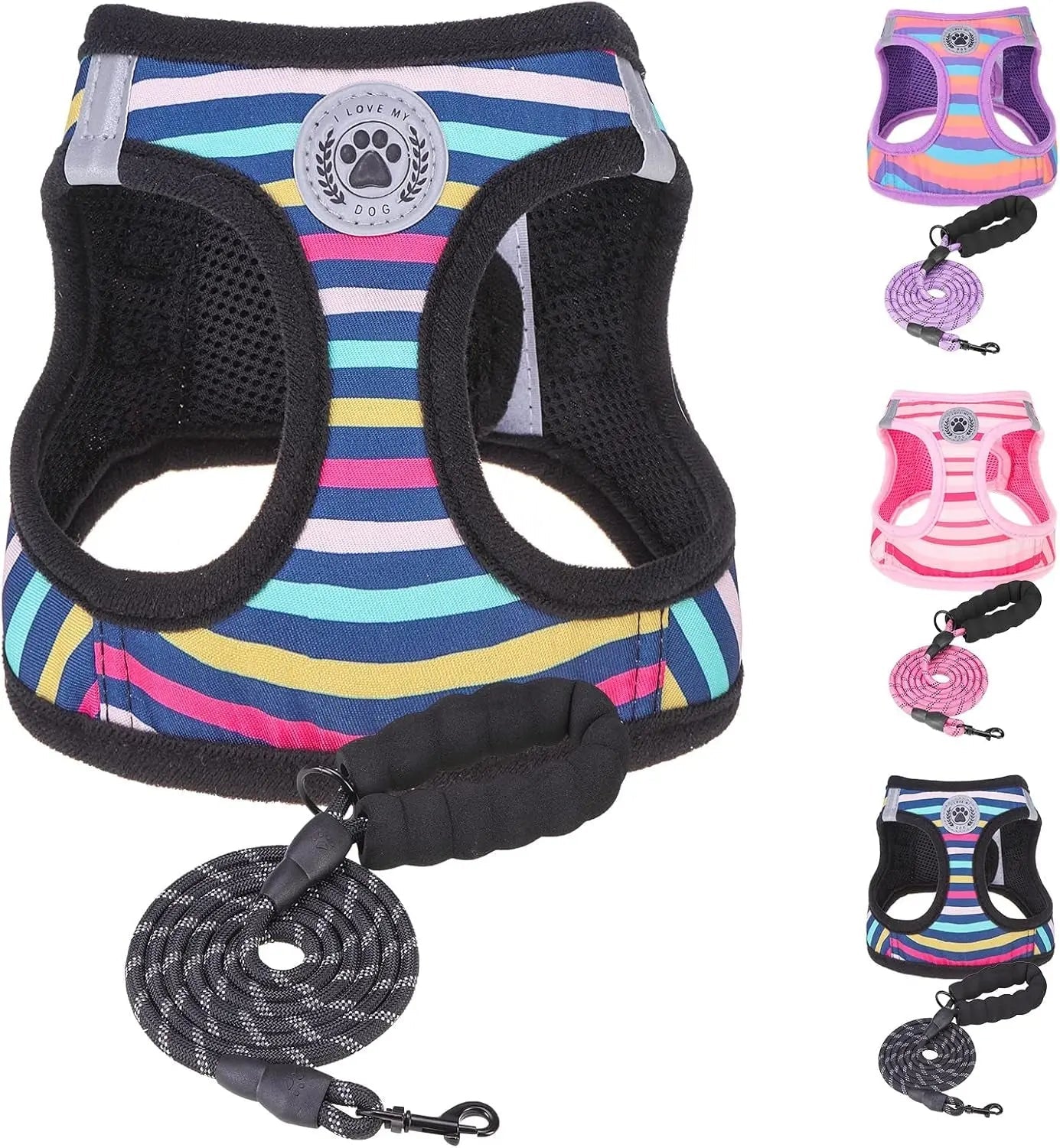 Step-In Dog Harness & Leash Set — Reflective No-Pull, XS–XL