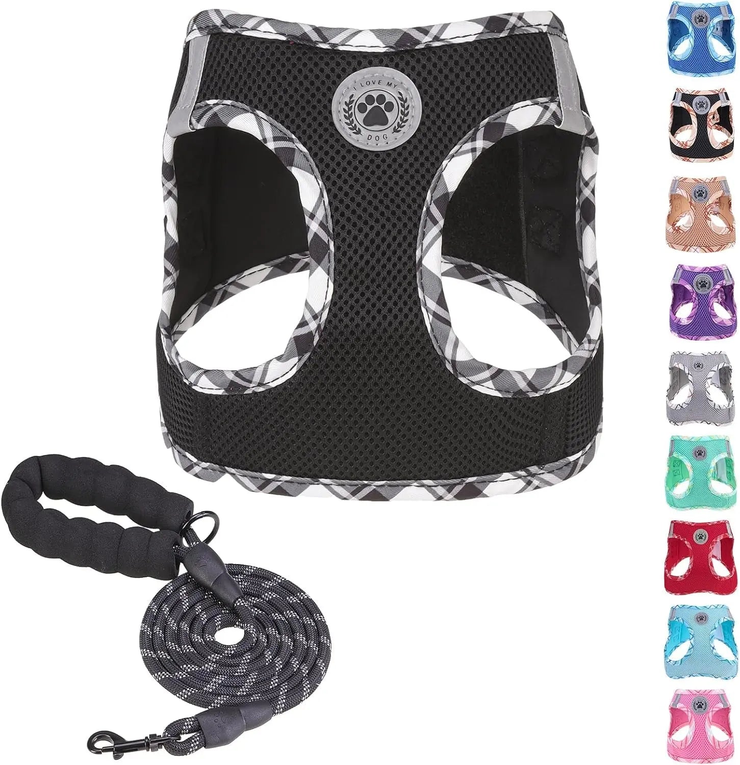 Step-In Dog Harness & Leash Set — Reflective No-Pull, XS–XL